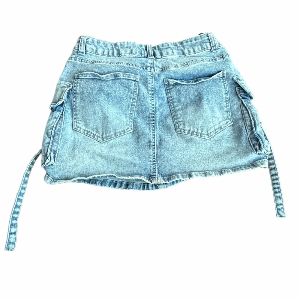 Refuge Denim Light Blue Women’s Mini Skirt - Picture 2 of 4